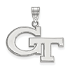 Sterling Silver Georgia Tech Logo Pendant Medium