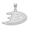 Sterling Silver Anaheim Ducks Logo Pendant 5/8in