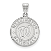 Sterling Silver 3/4in Round Washington Nationals Pendant