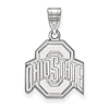 10kt White Gold 5/8in Ohio State University Logo Pendant