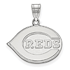 10k White Gold 5/8in Cincinnati Reds Logo Pendant