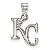14kt White Gold 5/8in Kansas City Royals KC Logo Pendant