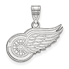 Sterling Silver 5/8in Detroit Red Wings Logo Pendant