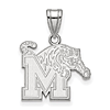 Sterling Silver University of Memphis Tigers Logo Pendant 5/8in