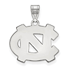 Sterling Silver 5/8in University of North Carolina NC Pendant
