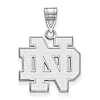 Sterling Silver 5/8in University of Notre Dame ND Pendant