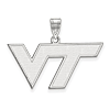 Sterling Silver Virginia Tech VT Pendant 5/8in