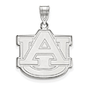 Sterling Silver 3/4in Auburn University AU Pendant