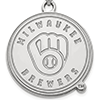 Sterling Silver 5/8in Milwaukee Brewers M Logo Pendant