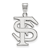 Sterling Silver 3/4in Florida State University FS Pendant