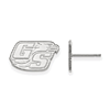 14k White Gold Georgia Southern University Logo Post Earrings