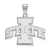 Iowa State University Pendant 3/4in Sterling Silver