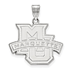 Marquette University Pendant 3/4in 10k White Gold