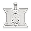 Miami University Logo Pendant 3/4in Sterling Silver