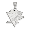 Sterling Silver 3/4in Pittsburgh Penguins Pendant
