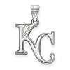 Sterling Silver 3/4in Kansas City Royals KC Pendant