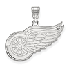 Sterling Silver 5/8in Detroit Red Wings Pendant