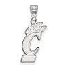 Sterling Silver 3/4in University Of Cincinnati Bearcat Pendant