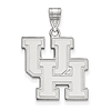 Sterling Silver 3/4in University of Houston UH Pendant