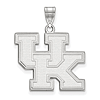 10kt White Gold 3/4in University of Kentucky UK Pendant