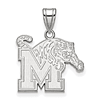 Sterling Silver University of Memphis Tigers Logo Pendant 3/4in