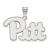 Sterling Silver University of Pittsburgh Pitt Pendant 3/4in