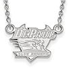 DePaul University Small Pendant on 18in Chain Sterling Silver