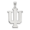 10kt White Gold 1in Indiana University Logo Pendant