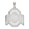 14kt White Gold 1in Ohio State University Logo Pendant