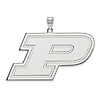 Sterling Silver Purdue University P Pendant 1in