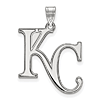 10kt White Gold 1in Kansas City Royals KC Logo Pendant