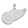 Sterling Silver 7/8in Detroit Red Wings Pendant
