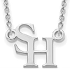 Sam Houston University Logo Necklace 1/2in 10k White Gold