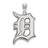 Sterling Silver 1in Detroit Tigers Pendant