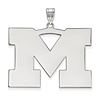 Sterling Silver 1in University of Michigan M Pendant