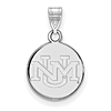 Sterling Silver University of New Mexico Disc Pendant 1/2in
