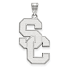 University of Southern California SC Pendant 1in Sterling Silver