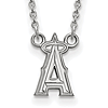 Sterling Silver Los Angeles Angels Logo Pendant on 18in Chain