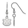 Sterling Silver Auburn University AU Extra Small Dangle Earrings