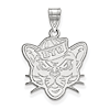 BYU Cosmo the Cougar Pendant 3/4in 14k White Gold