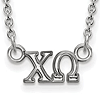 Sterling Silver Chi Omega Extra Small Pendant Necklace