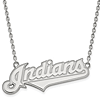 Sterling Silver Cleveland Indians Pendant on 18in Chain