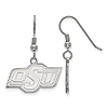 Sterling Silver Oklahoma State University Dangle Wire Earrings