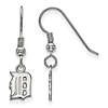 Sterling Silver Detroit Tigers D Extra Small Dangle Earrings