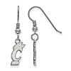 Sterling Silver University Of Cincinnati Bearcat Dangle Wire Earrings