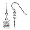 Silver University of South Carolina Extra Small Logo Dangle Earrings