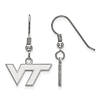 Sterling Silver Virginia Tech VT Dangle Earrings