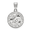 Boise State University Crest Pendant 5/8in Sterling Silver