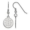 Sterling Silver Boston Bruins Dangle Wire Earrings
