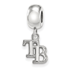 Sterling Silver Tampa Bay Rays Extra Small Dangle Bead